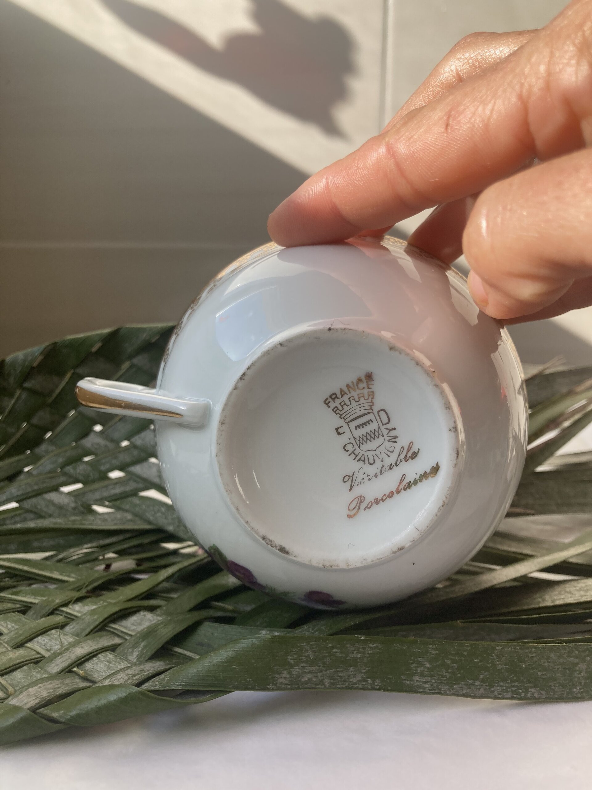 Taza vintage violetas - 5